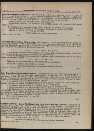 Verordnungs-Blatt für Eisenbahnen und Schiffahrt: Veröffentlichungen in Tarif- und Transport-Angelegenheiten 19220221 Seite: 5