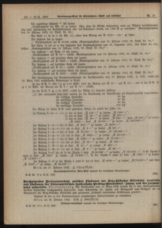 Verordnungs-Blatt für Eisenbahnen und Schiffahrt: Veröffentlichungen in Tarif- und Transport-Angelegenheiten 19220228 Seite: 2