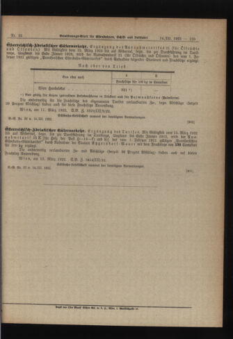 Verordnungs-Blatt für Eisenbahnen und Schiffahrt: Veröffentlichungen in Tarif- und Transport-Angelegenheiten 19220314 Seite: 5