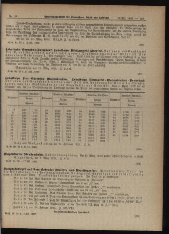 Verordnungs-Blatt für Eisenbahnen und Schiffahrt: Veröffentlichungen in Tarif- und Transport-Angelegenheiten 19220317 Seite: 7