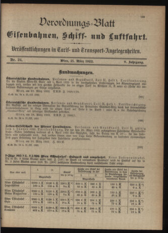 Verordnungs-Blatt für Eisenbahnen und Schiffahrt: Veröffentlichungen in Tarif- und Transport-Angelegenheiten 19220321 Seite: 3