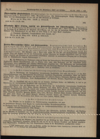 Verordnungs-Blatt für Eisenbahnen und Schiffahrt: Veröffentlichungen in Tarif- und Transport-Angelegenheiten 19220331 Seite: 5