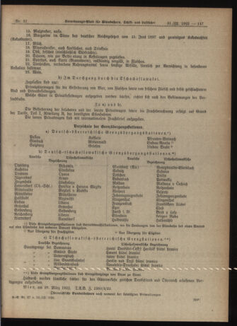 Verordnungs-Blatt für Eisenbahnen und Schiffahrt: Veröffentlichungen in Tarif- und Transport-Angelegenheiten 19220331 Seite: 7