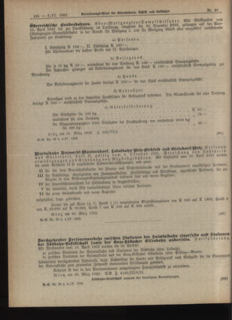 Verordnungs-Blatt für Eisenbahnen und Schiffahrt: Veröffentlichungen in Tarif- und Transport-Angelegenheiten 19220402 Seite: 2