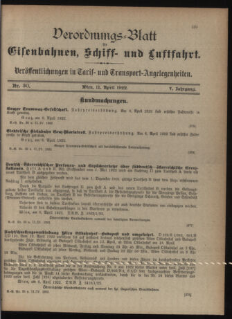 Verordnungs-Blatt für Eisenbahnen und Schiffahrt: Veröffentlichungen in Tarif- und Transport-Angelegenheiten