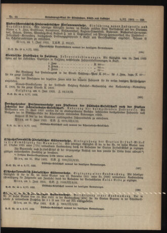 Verordnungs-Blatt für Eisenbahnen und Schiffahrt: Veröffentlichungen in Tarif- und Transport-Angelegenheiten 19220609 Seite: 7