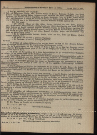 Verordnungs-Blatt für Eisenbahnen und Schiffahrt: Veröffentlichungen in Tarif- und Transport-Angelegenheiten 19220620 Seite: 9