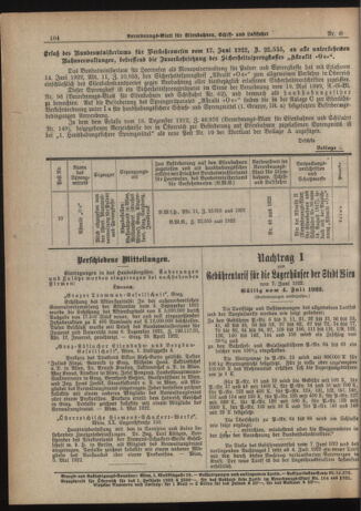 Verordnungs-Blatt für Eisenbahnen und Schiffahrt: Veröffentlichungen in Tarif- und Transport-Angelegenheiten 19220623 Seite: 4