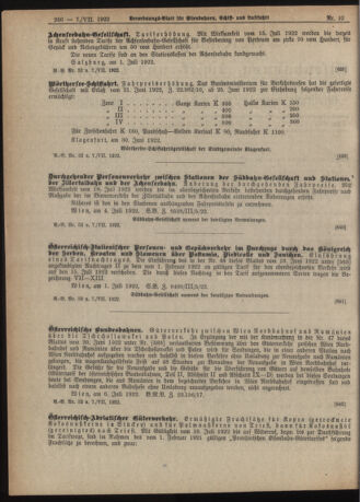 Verordnungs-Blatt für Eisenbahnen und Schiffahrt: Veröffentlichungen in Tarif- und Transport-Angelegenheiten 19220707 Seite: 2