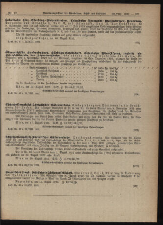 Verordnungs-Blatt für Eisenbahnen und Schiffahrt: Veröffentlichungen in Tarif- und Transport-Angelegenheiten 19220822 Seite: 5