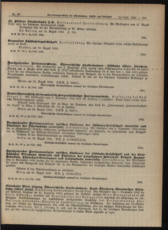 Verordnungs-Blatt für Eisenbahnen und Schiffahrt: Veröffentlichungen in Tarif- und Transport-Angelegenheiten 19220824 Seite: 7