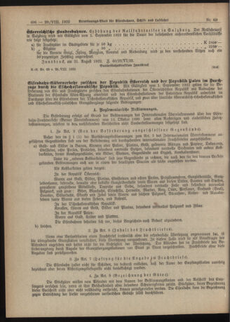 Verordnungs-Blatt für Eisenbahnen und Schiffahrt: Veröffentlichungen in Tarif- und Transport-Angelegenheiten 19220829 Seite: 12