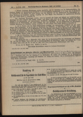 Verordnungs-Blatt für Eisenbahnen und Schiffahrt: Veröffentlichungen in Tarif- und Transport-Angelegenheiten 19220829 Seite: 14