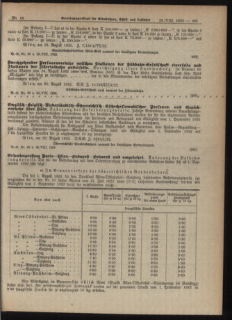 Verordnungs-Blatt für Eisenbahnen und Schiffahrt: Veröffentlichungen in Tarif- und Transport-Angelegenheiten 19220829 Seite: 3