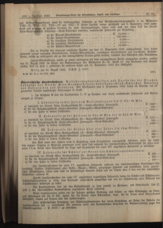 Verordnungs-Blatt für Eisenbahnen und Schiffahrt: Veröffentlichungen in Tarif- und Transport-Angelegenheiten 19220830 Seite: 2