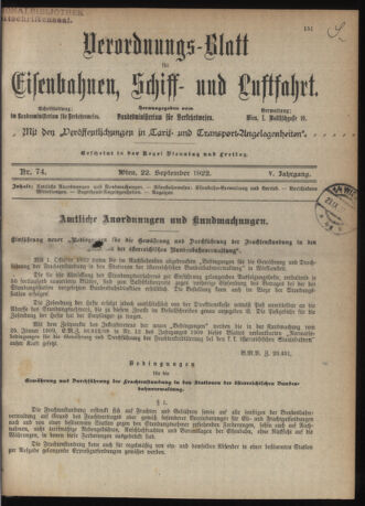 Verordnungs-Blatt für Eisenbahnen und Schiffahrt: Veröffentlichungen in Tarif- und Transport-Angelegenheiten