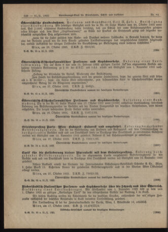 Verordnungs-Blatt für Eisenbahnen und Schiffahrt: Veröffentlichungen in Tarif- und Transport-Angelegenheiten 19221031 Seite: 4