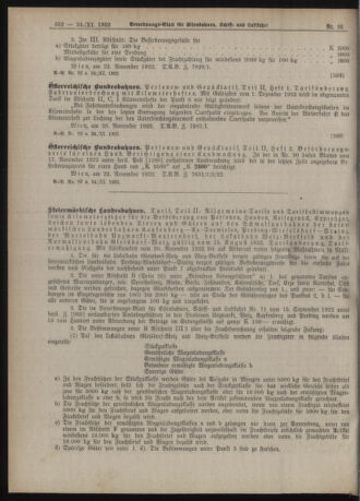 Verordnungs-Blatt für Eisenbahnen und Schiffahrt: Veröffentlichungen in Tarif- und Transport-Angelegenheiten 19221124 Seite: 2