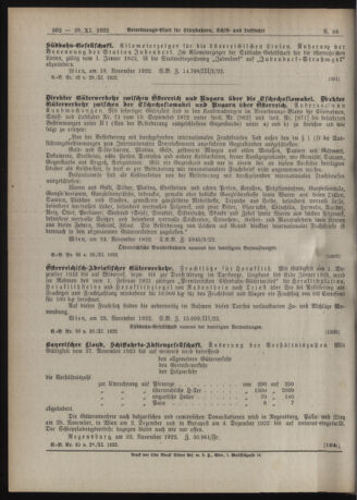 Verordnungs-Blatt für Eisenbahnen und Schiffahrt: Veröffentlichungen in Tarif- und Transport-Angelegenheiten 19221128 Seite: 6