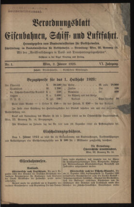 Verordnungs-Blatt für Eisenbahnen und Schiffahrt: Veröffentlichungen in Tarif- und Transport-Angelegenheiten 19230102 Seite: 3