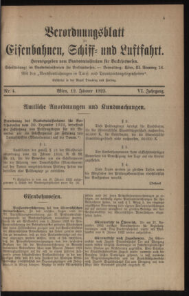 Verordnungs-Blatt für Eisenbahnen und Schiffahrt: Veröffentlichungen in Tarif- und Transport-Angelegenheiten 19230112 Seite: 9