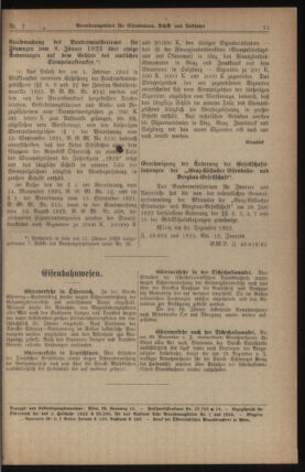 Verordnungs-Blatt für Eisenbahnen und Schiffahrt: Veröffentlichungen in Tarif- und Transport-Angelegenheiten 19230123 Seite: 11