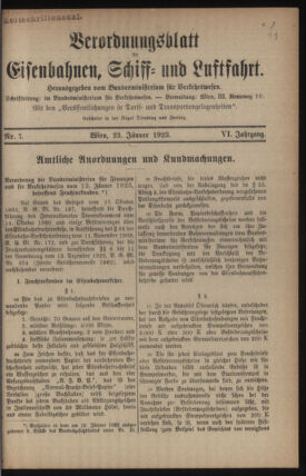 Verordnungs-Blatt für Eisenbahnen und Schiffahrt: Veröffentlichungen in Tarif- und Transport-Angelegenheiten 19230123 Seite: 5