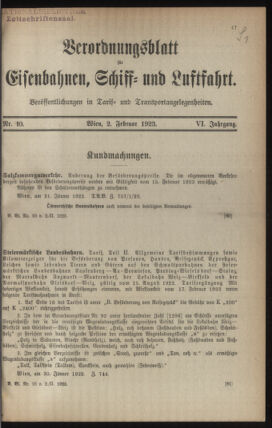 Verordnungs-Blatt für Eisenbahnen und Schiffahrt: Veröffentlichungen in Tarif- und Transport-Angelegenheiten