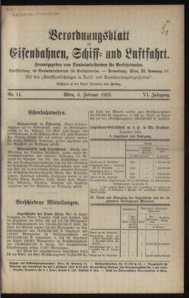 Verordnungs-Blatt für Eisenbahnen und Schiffahrt: Veröffentlichungen in Tarif- und Transport-Angelegenheiten 19230206 Seite: 3