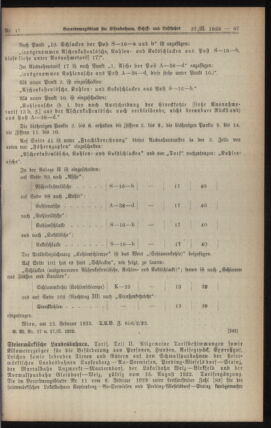 Verordnungs-Blatt für Eisenbahnen und Schiffahrt: Veröffentlichungen in Tarif- und Transport-Angelegenheiten 19230227 Seite: 5