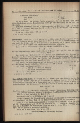 Verordnungs-Blatt für Eisenbahnen und Schiffahrt: Veröffentlichungen in Tarif- und Transport-Angelegenheiten 19230309 Seite: 2