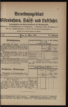 Verordnungs-Blatt für Eisenbahnen und Schiffahrt: Veröffentlichungen in Tarif- und Transport-Angelegenheiten 19230316 Seite: 11