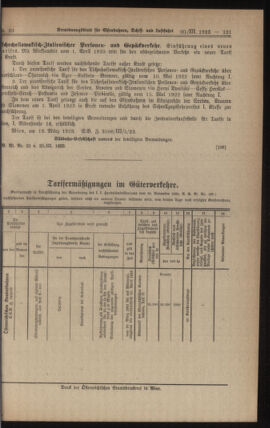 Verordnungs-Blatt für Eisenbahnen und Schiffahrt: Veröffentlichungen in Tarif- und Transport-Angelegenheiten 19230320 Seite: 3