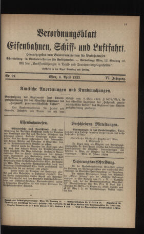 Verordnungs-Blatt für Eisenbahnen und Schiffahrt: Veröffentlichungen in Tarif- und Transport-Angelegenheiten 19230406 Seite: 25