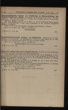 Verordnungs-Blatt für Eisenbahnen und Schiffahrt: Veröffentlichungen in Tarif- und Transport-Angelegenheiten 19230417 Seite: 3