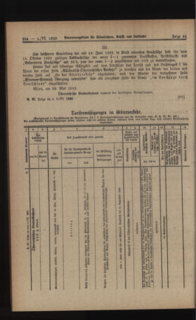 Verordnungs-Blatt für Eisenbahnen und Schiffahrt: Veröffentlichungen in Tarif- und Transport-Angelegenheiten 19230605 Seite: 4