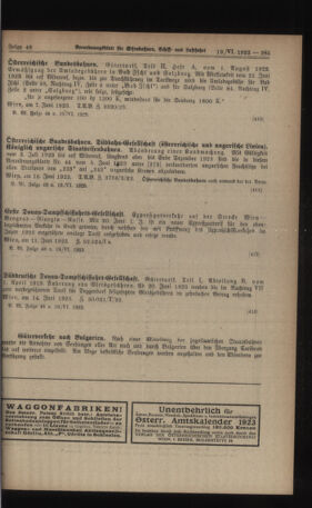 Verordnungs-Blatt für Eisenbahnen und Schiffahrt: Veröffentlichungen in Tarif- und Transport-Angelegenheiten 19230619 Seite: 3