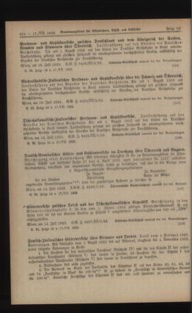 Verordnungs-Blatt für Eisenbahnen und Schiffahrt: Veröffentlichungen in Tarif- und Transport-Angelegenheiten 19230717 Seite: 4