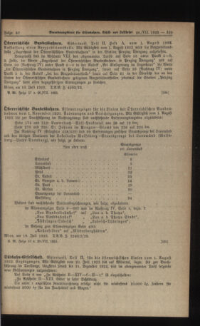 Verordnungs-Blatt für Eisenbahnen und Schiffahrt: Veröffentlichungen in Tarif- und Transport-Angelegenheiten 19230720 Seite: 3