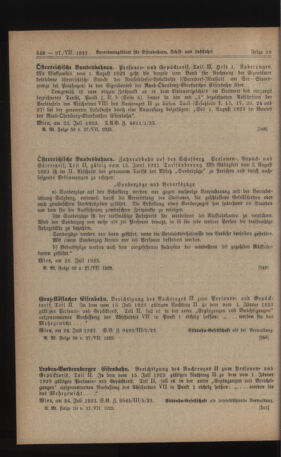 Verordnungs-Blatt für Eisenbahnen und Schiffahrt: Veröffentlichungen in Tarif- und Transport-Angelegenheiten 19230727 Seite: 2