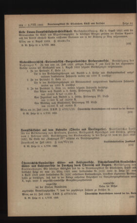 Verordnungs-Blatt für Eisenbahnen und Schiffahrt: Veröffentlichungen in Tarif- und Transport-Angelegenheiten 19230803 Seite: 2