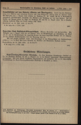 Verordnungs-Blatt für Eisenbahnen und Schiffahrt: Veröffentlichungen in Tarif- und Transport-Angelegenheiten 19230807 Seite: 3