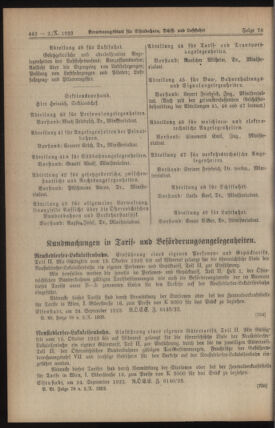 Verordnungs-Blatt für Eisenbahnen und Schiffahrt: Veröffentlichungen in Tarif- und Transport-Angelegenheiten 19231002 Seite: 4