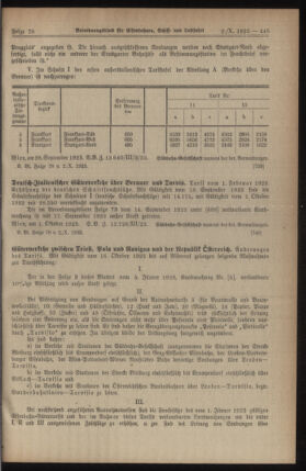 Verordnungs-Blatt für Eisenbahnen und Schiffahrt: Veröffentlichungen in Tarif- und Transport-Angelegenheiten 19231002 Seite: 7