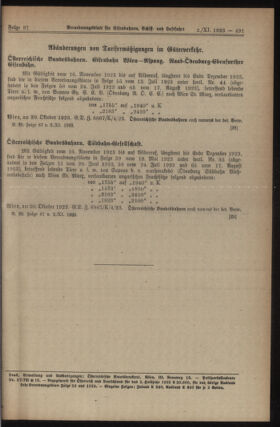 Verordnungs-Blatt für Eisenbahnen und Schiffahrt: Veröffentlichungen in Tarif- und Transport-Angelegenheiten 19231102 Seite: 3