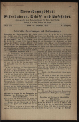 Verordnungs-Blatt für Eisenbahnen und Schiffahrt: Veröffentlichungen in Tarif- und Transport-Angelegenheiten 19231228 Seite: 1