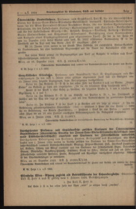 Verordnungs-Blatt für Eisenbahnen und Schiffahrt: Veröffentlichungen in Tarif- und Transport-Angelegenheiten 19240104 Seite: 2