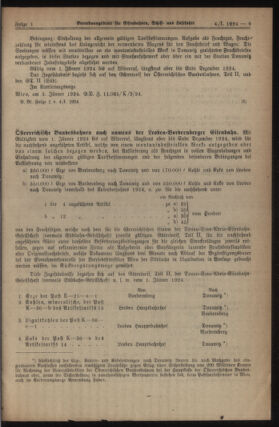 Verordnungs-Blatt für Eisenbahnen und Schiffahrt: Veröffentlichungen in Tarif- und Transport-Angelegenheiten 19240104 Seite: 9