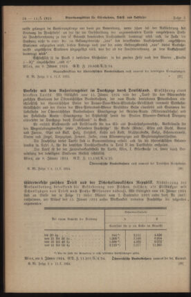 Verordnungs-Blatt für Eisenbahnen und Schiffahrt: Veröffentlichungen in Tarif- und Transport-Angelegenheiten 19240111 Seite: 6