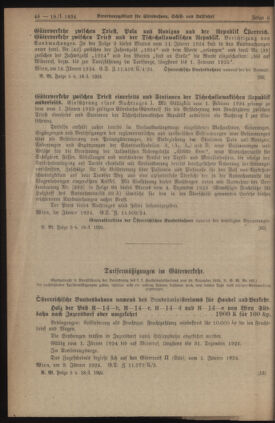 Verordnungs-Blatt für Eisenbahnen und Schiffahrt: Veröffentlichungen in Tarif- und Transport-Angelegenheiten 19240118 Seite: 4